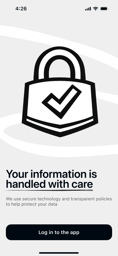 Onboarding screen introducing loan matching benefits